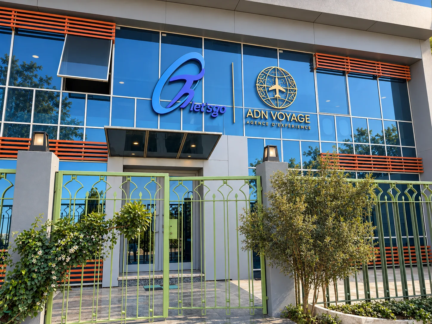 Façade des bureaux ADN Voyage et Let’s Go en Égypte