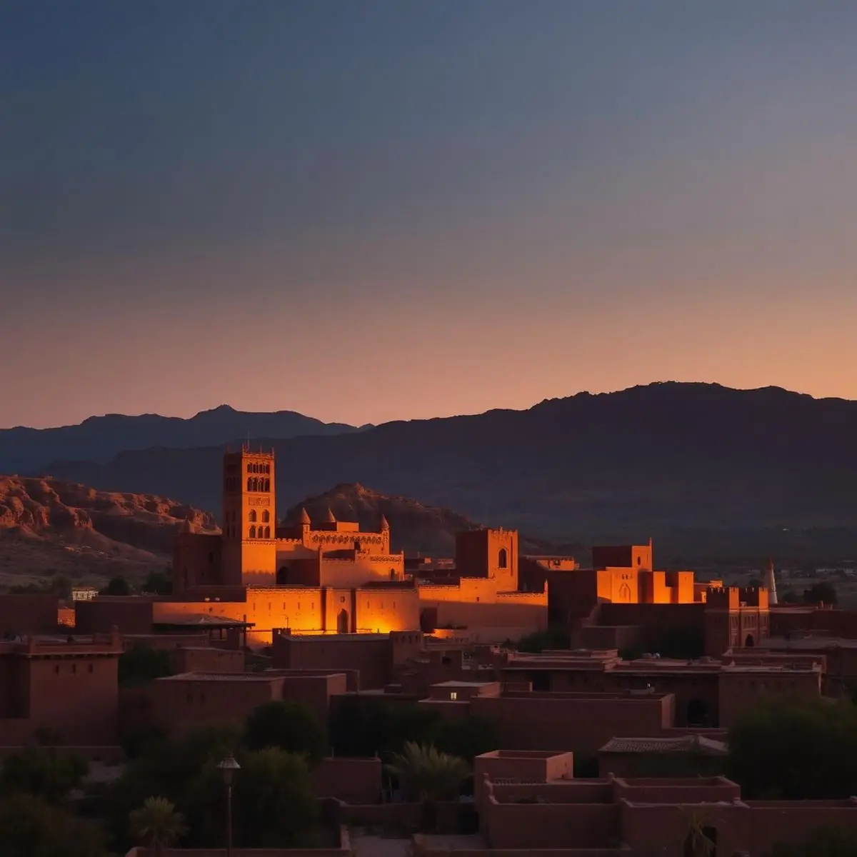 Village et vallée de l'Atlas marocain