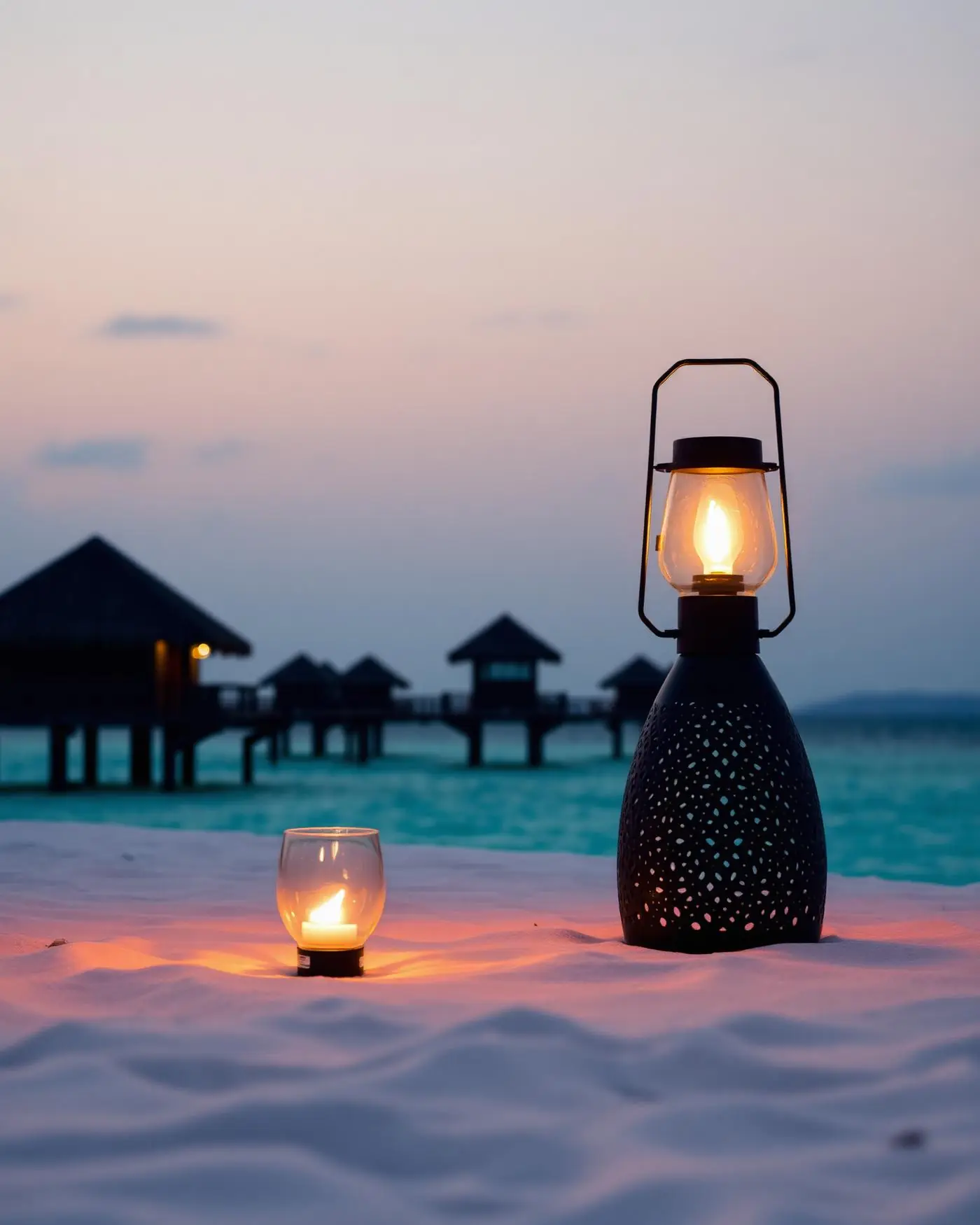 Île des Maldives et plage déserte